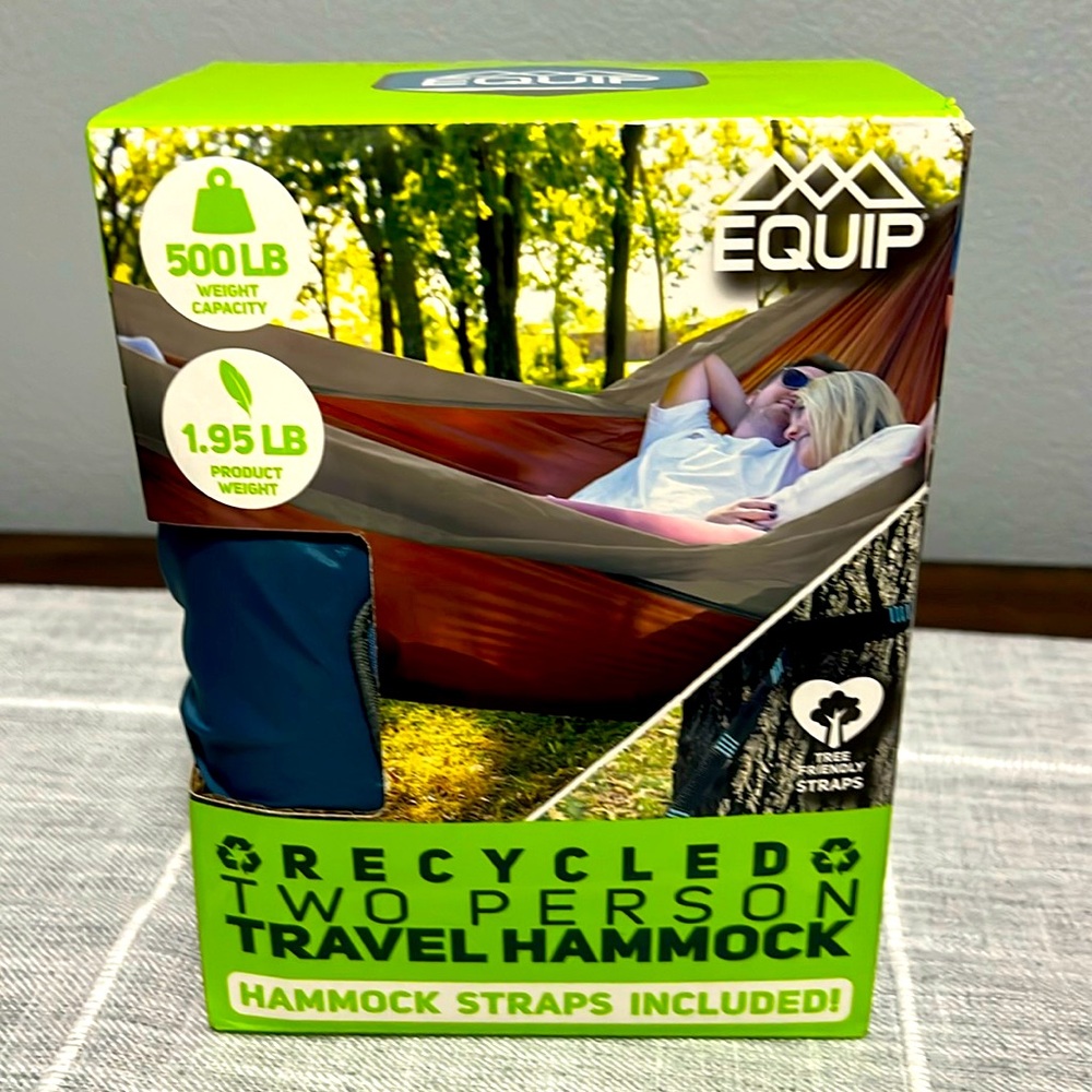 Brand new never opened, never used, Equip Two Person Travel Hammock